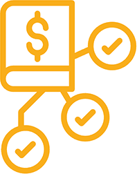 Financial management and tracking icon